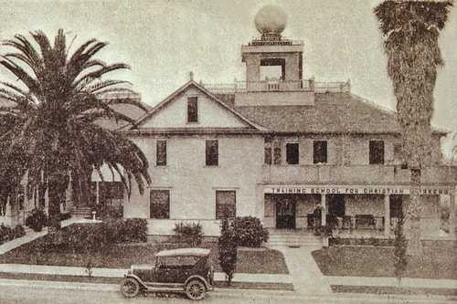 Early image of the building used for the training school, located at the Huntington Park campus