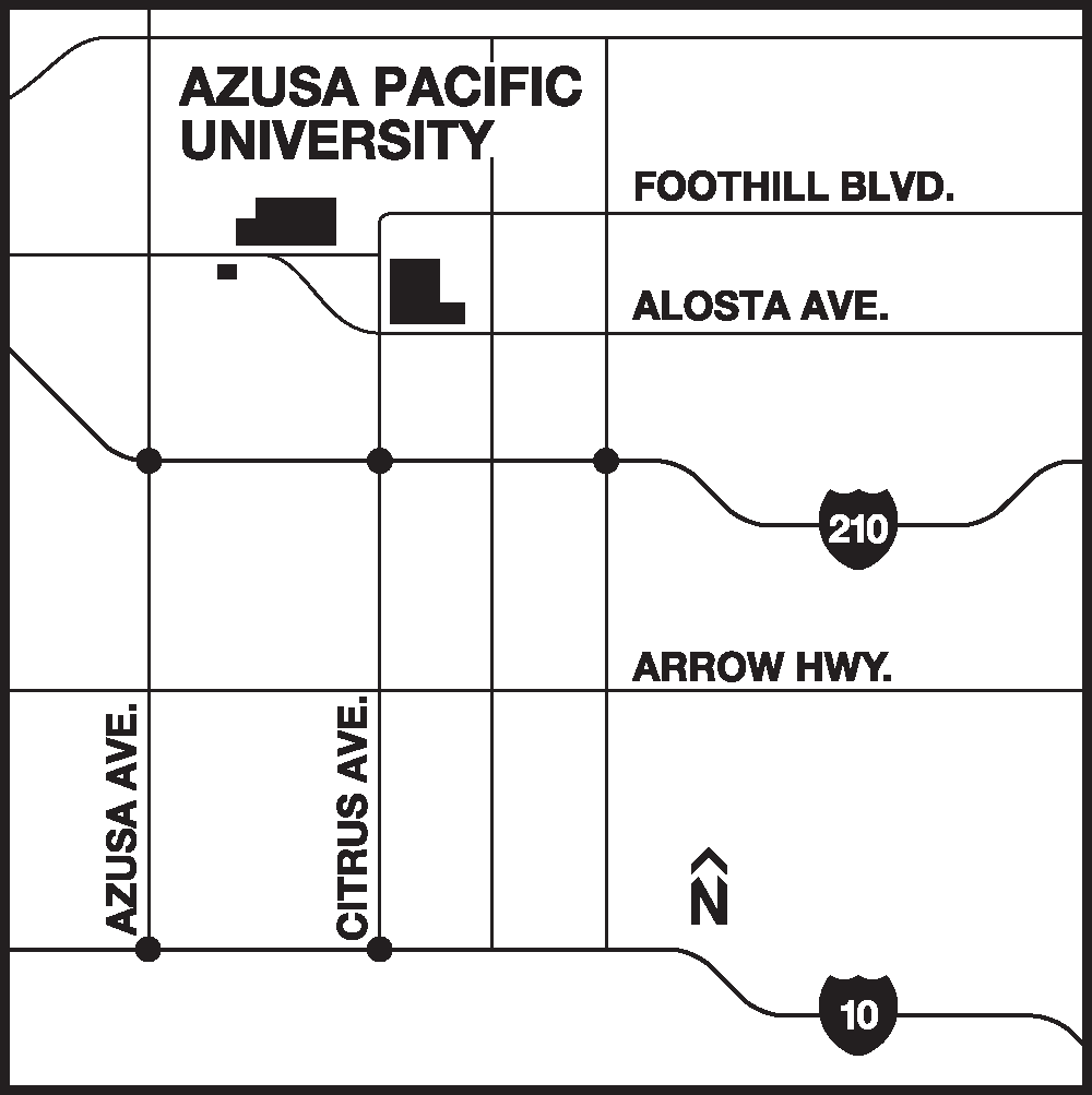 Map of the Azusa area