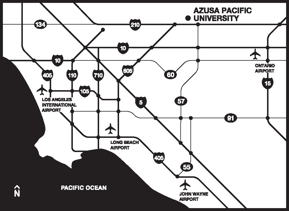 Map of Southern California airports