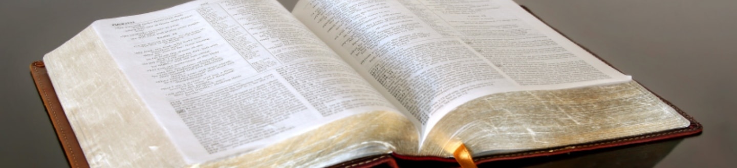 Image of an open Bible