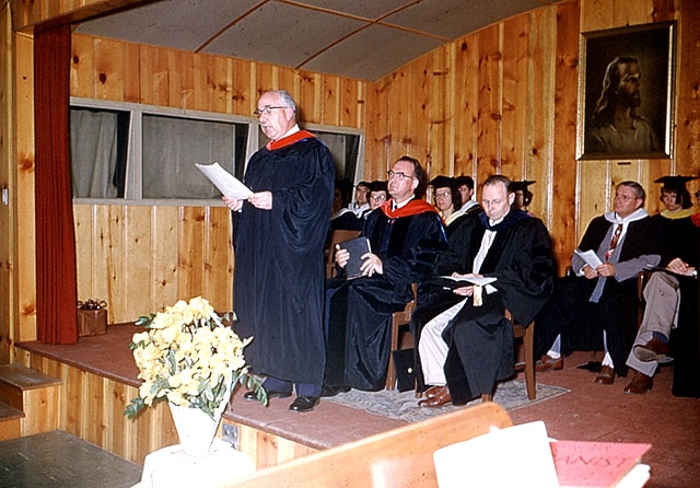 First graduate commencement ceremonies