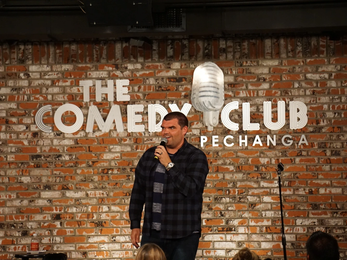 Adam Cozens performs a comedy act