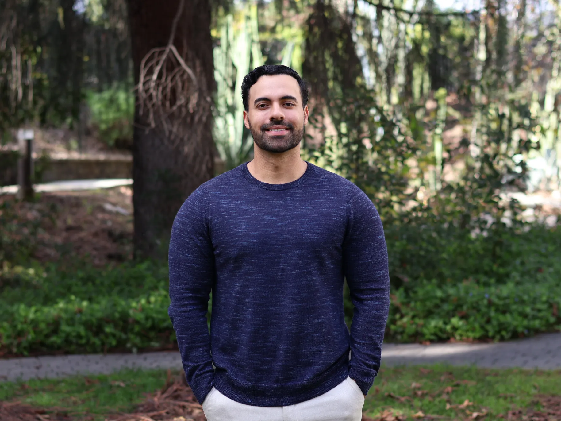 Lucas Naccarati smiles for a photo.