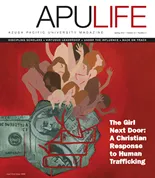 APULIFE front cover of drawing of victims of human trafficking