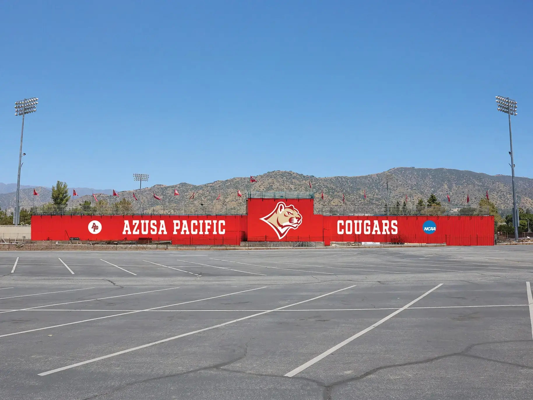 A mockup of what the exterior of Cougar Stadium will look like after renovations.