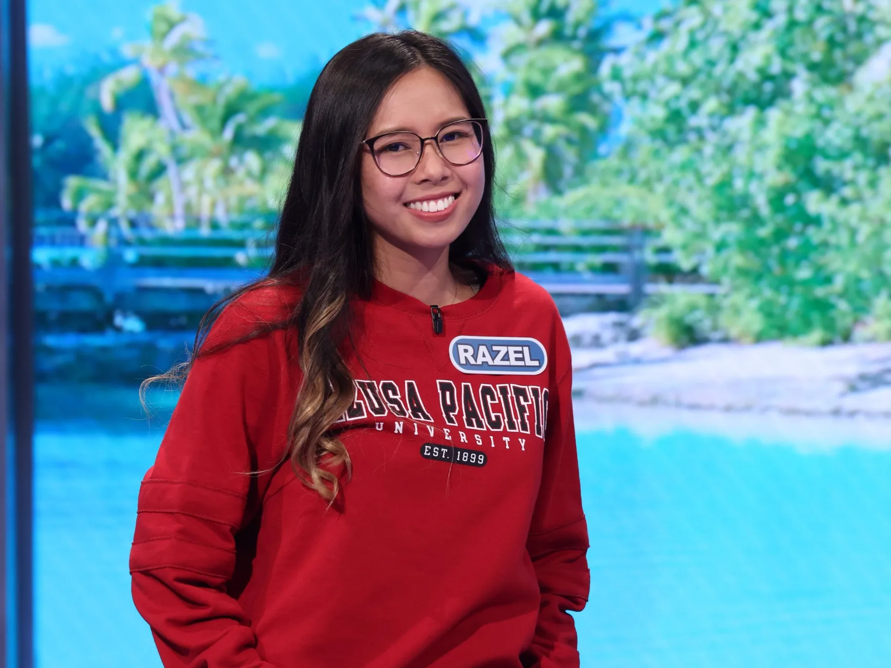 razel smiling on wheel of fortune
