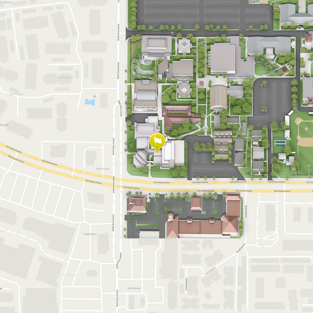 static map image of warren music center location