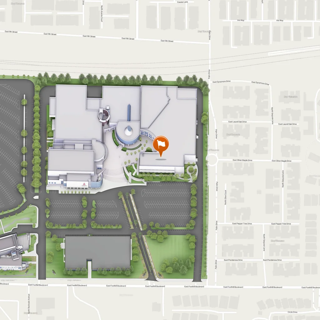 static map of the department of marriage family therapy location