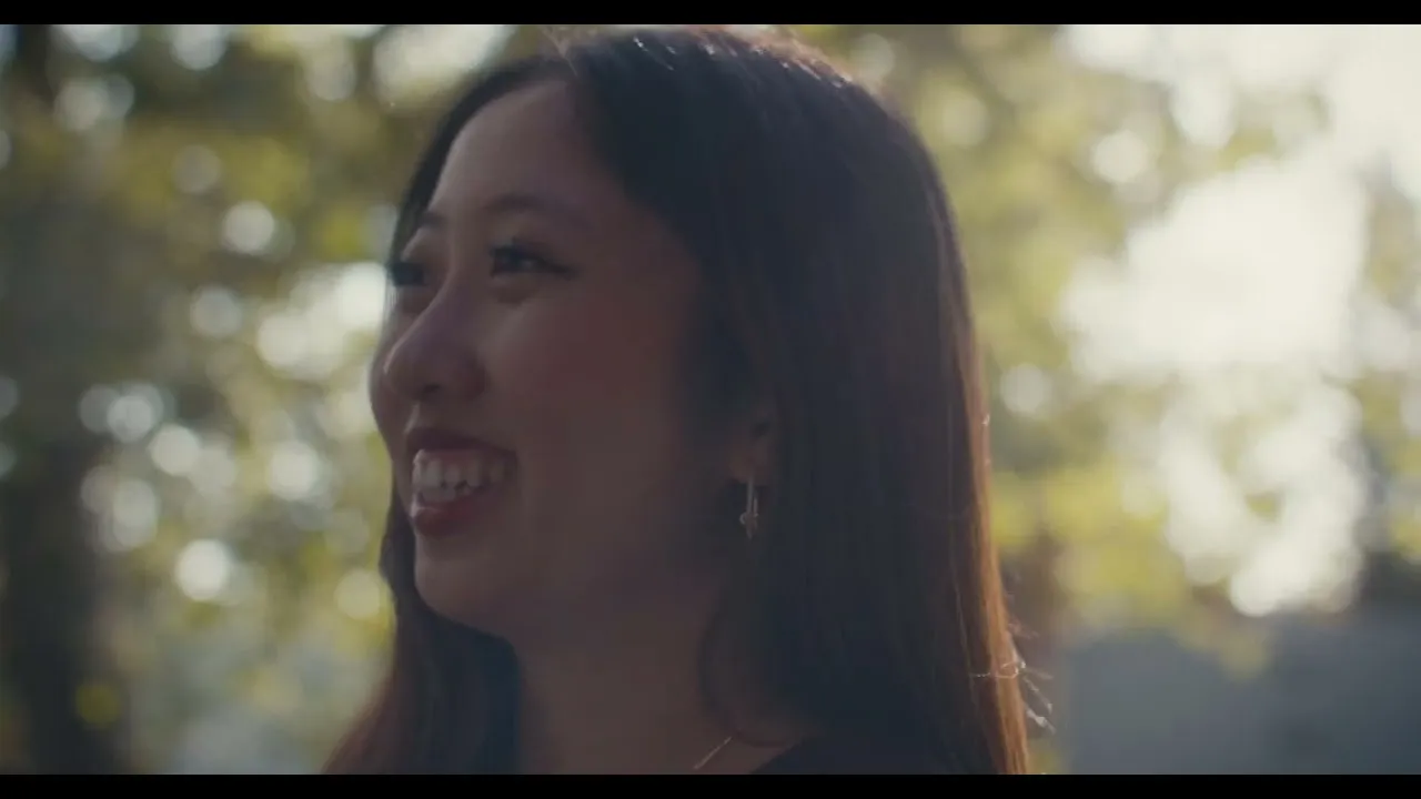 Accounting student smiling