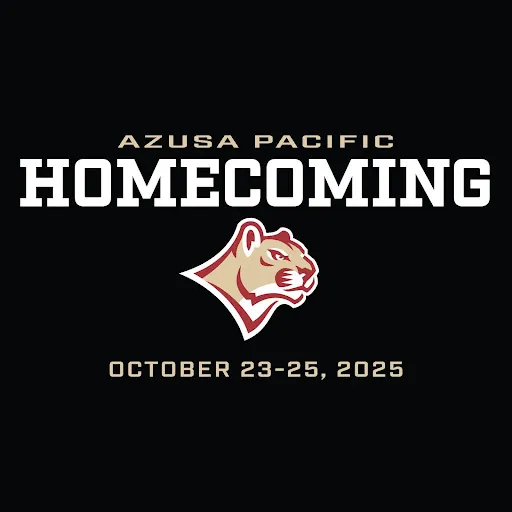 homecoming flyer in black saying homecoming october 23-25 with the cougar mascot logo.