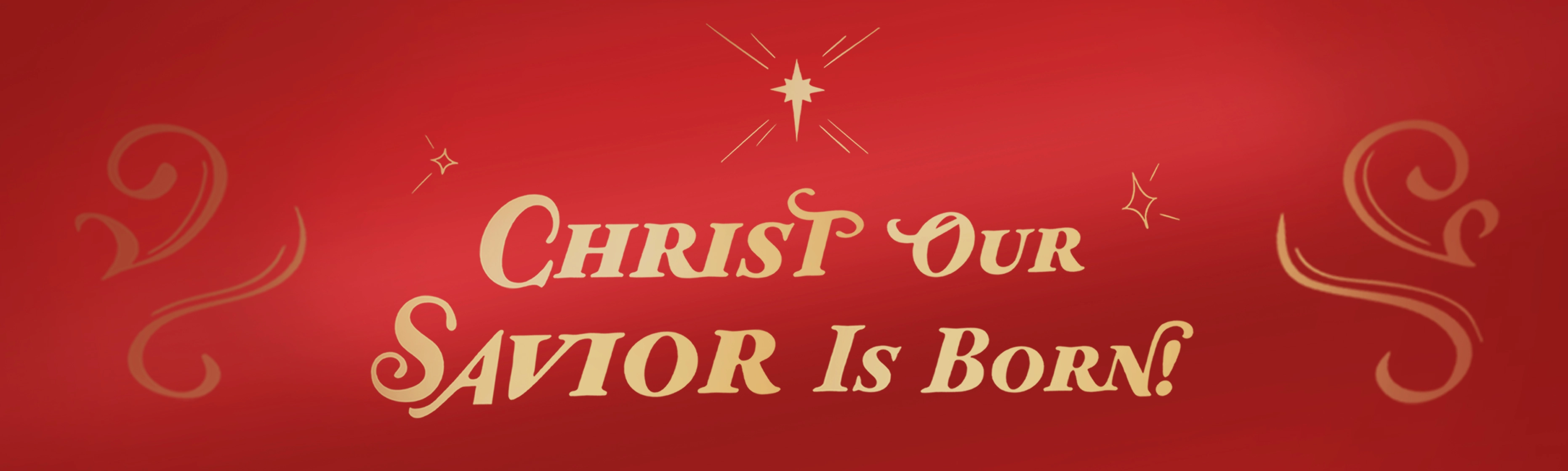redbrick Christmas flyer saying: Christ our savior is born.