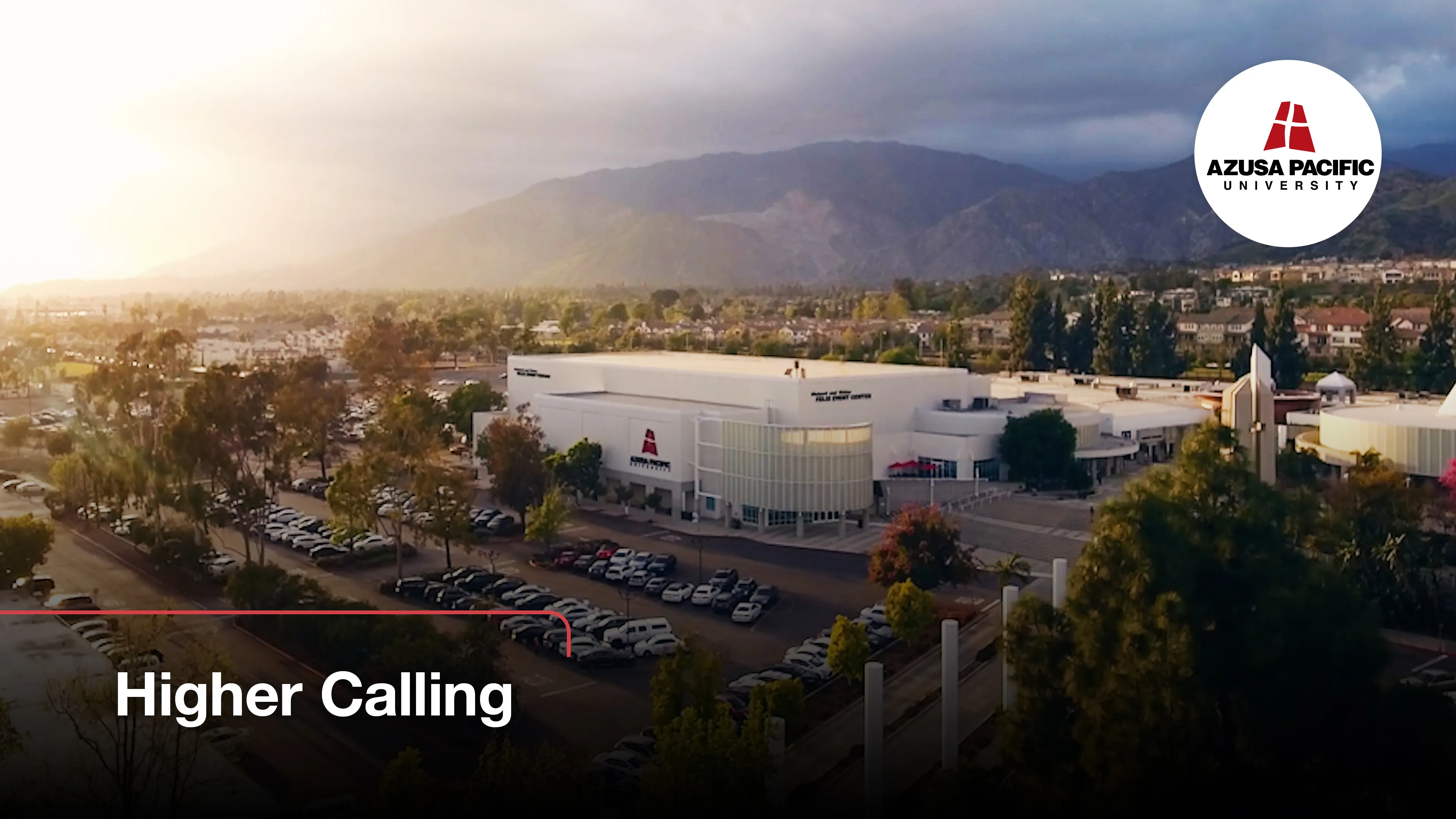 aerial image of apu's west campus