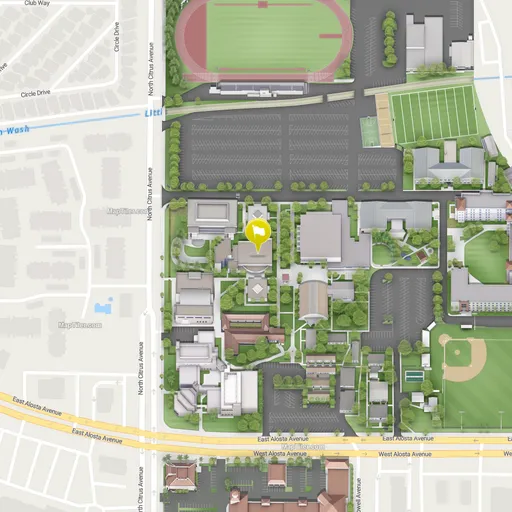 Pin pointed location of Marburn Library on a virtual map