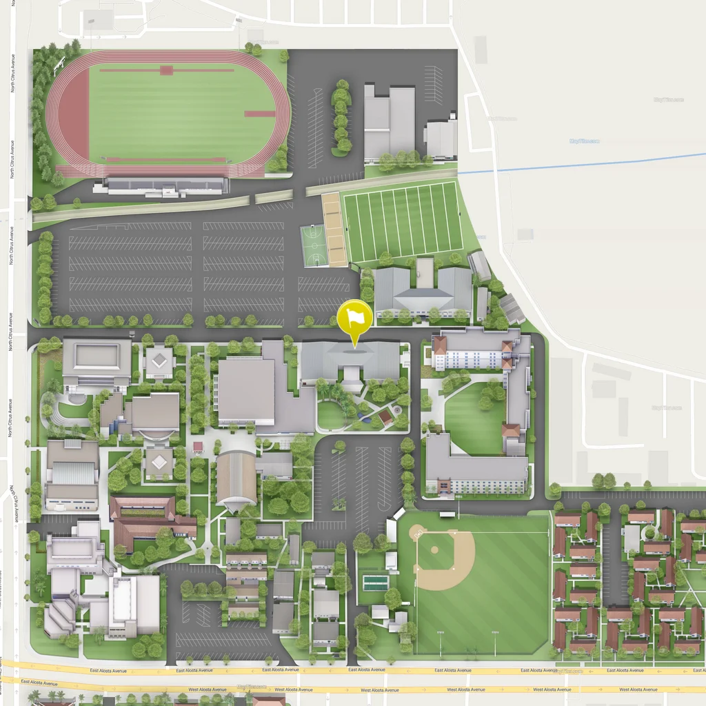 static map of the smith hall's location