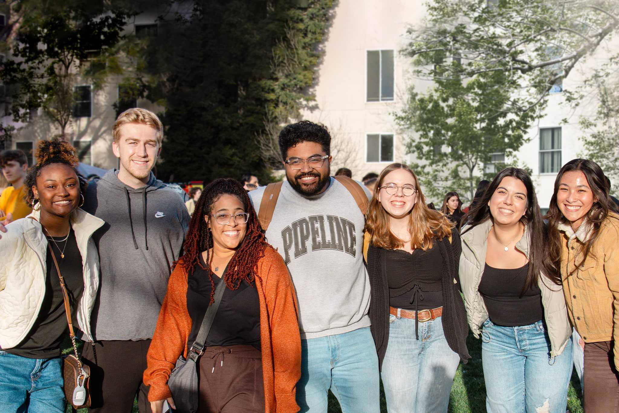 Students smiling