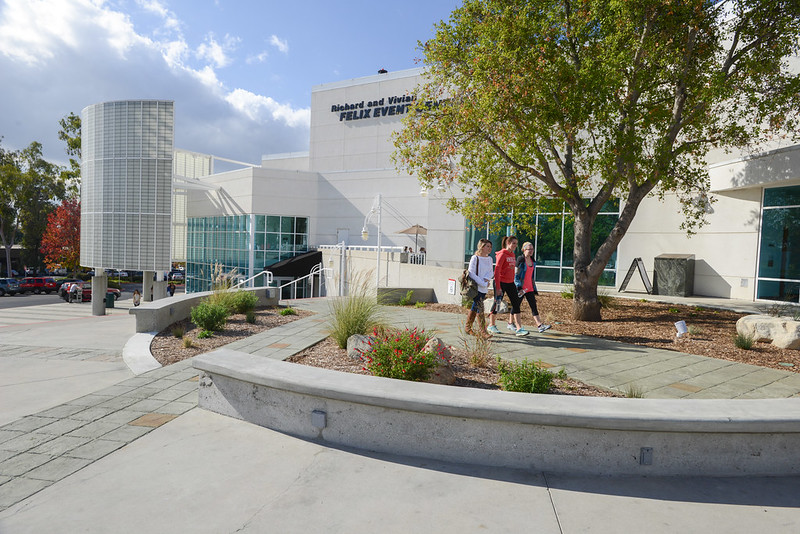 Outside the Richard and Vivian Felix event center
