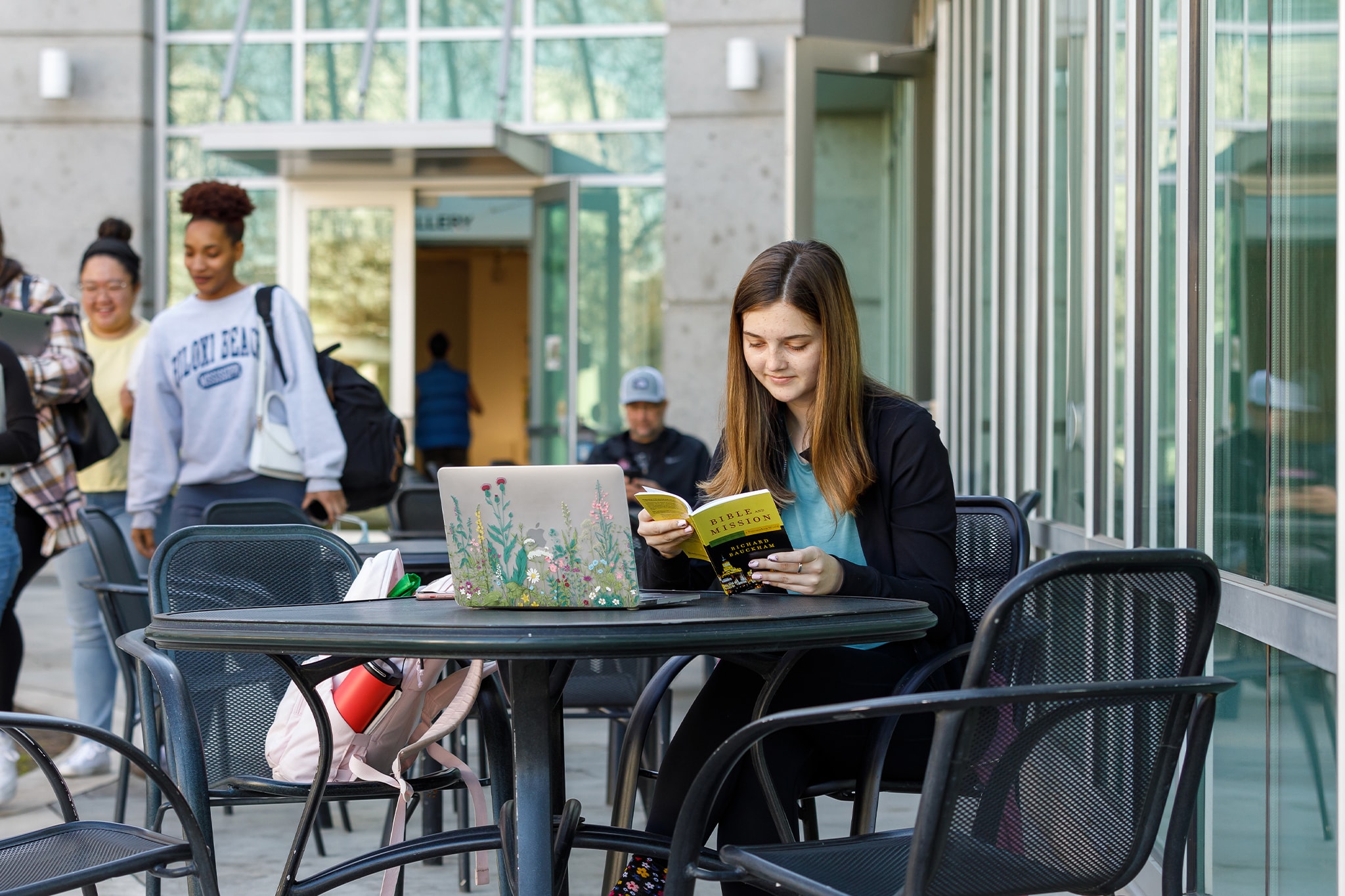 Student studying