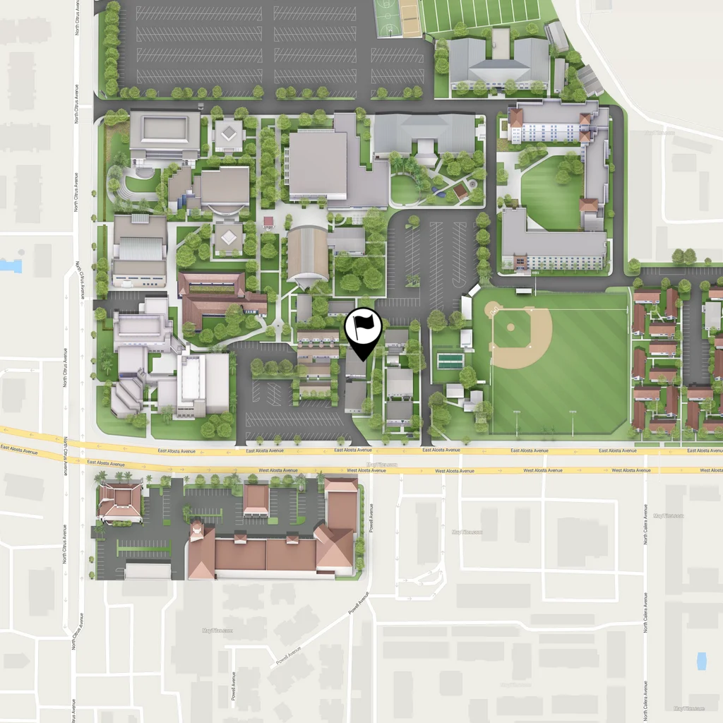 static map of international office's location