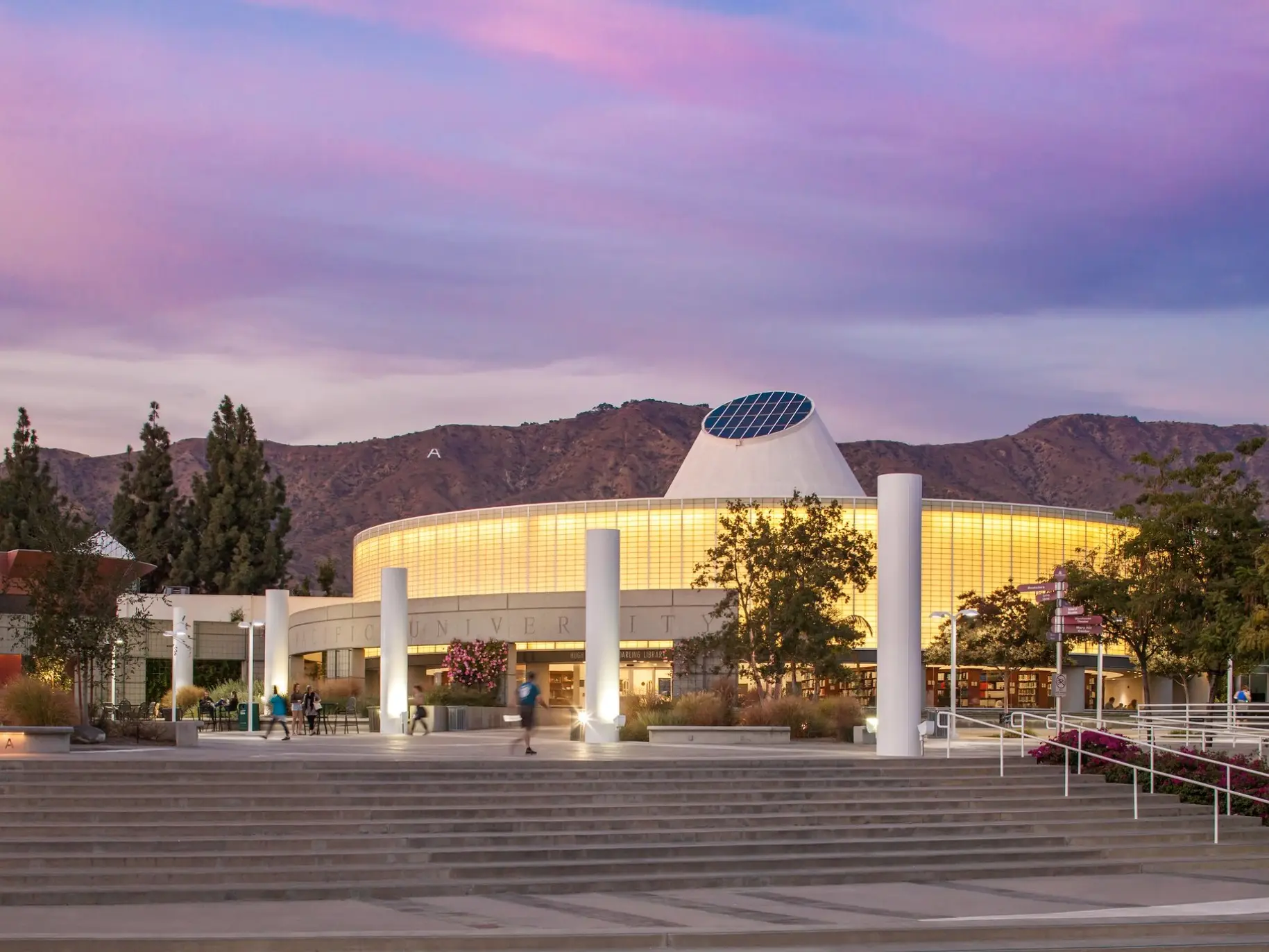 A sunset over APU’s West Campus