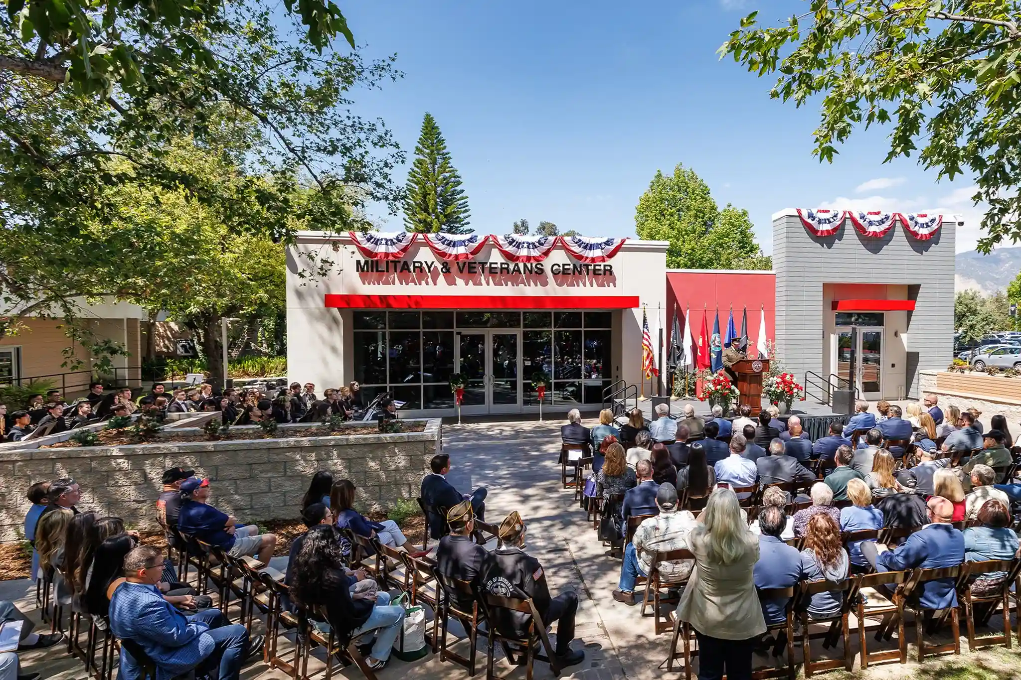 Opening ceremony for the new military and veterans center