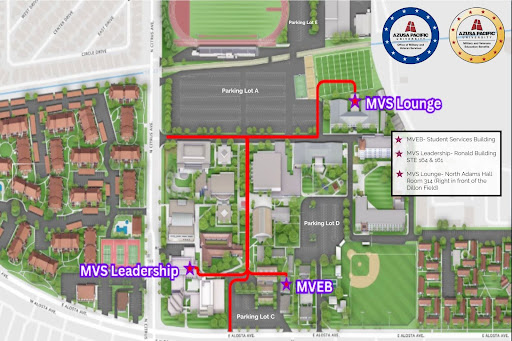 apu's map showing options for parking.