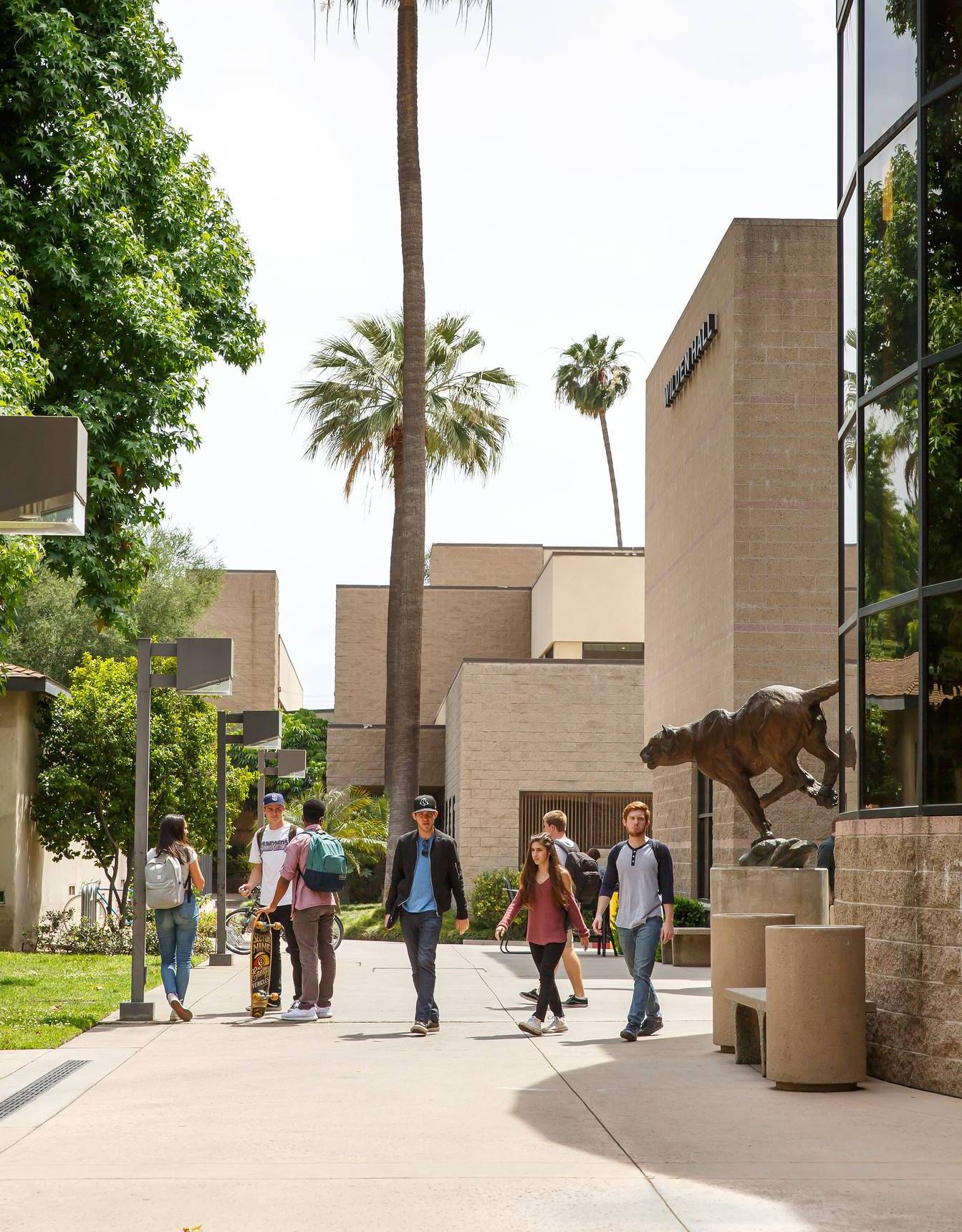 Student strolling on East Campus