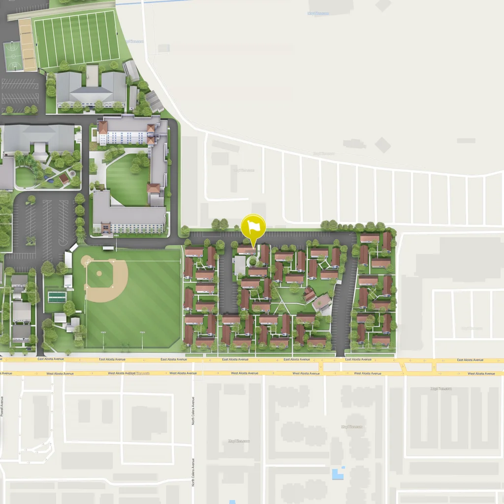 static map of academic service-learning's location