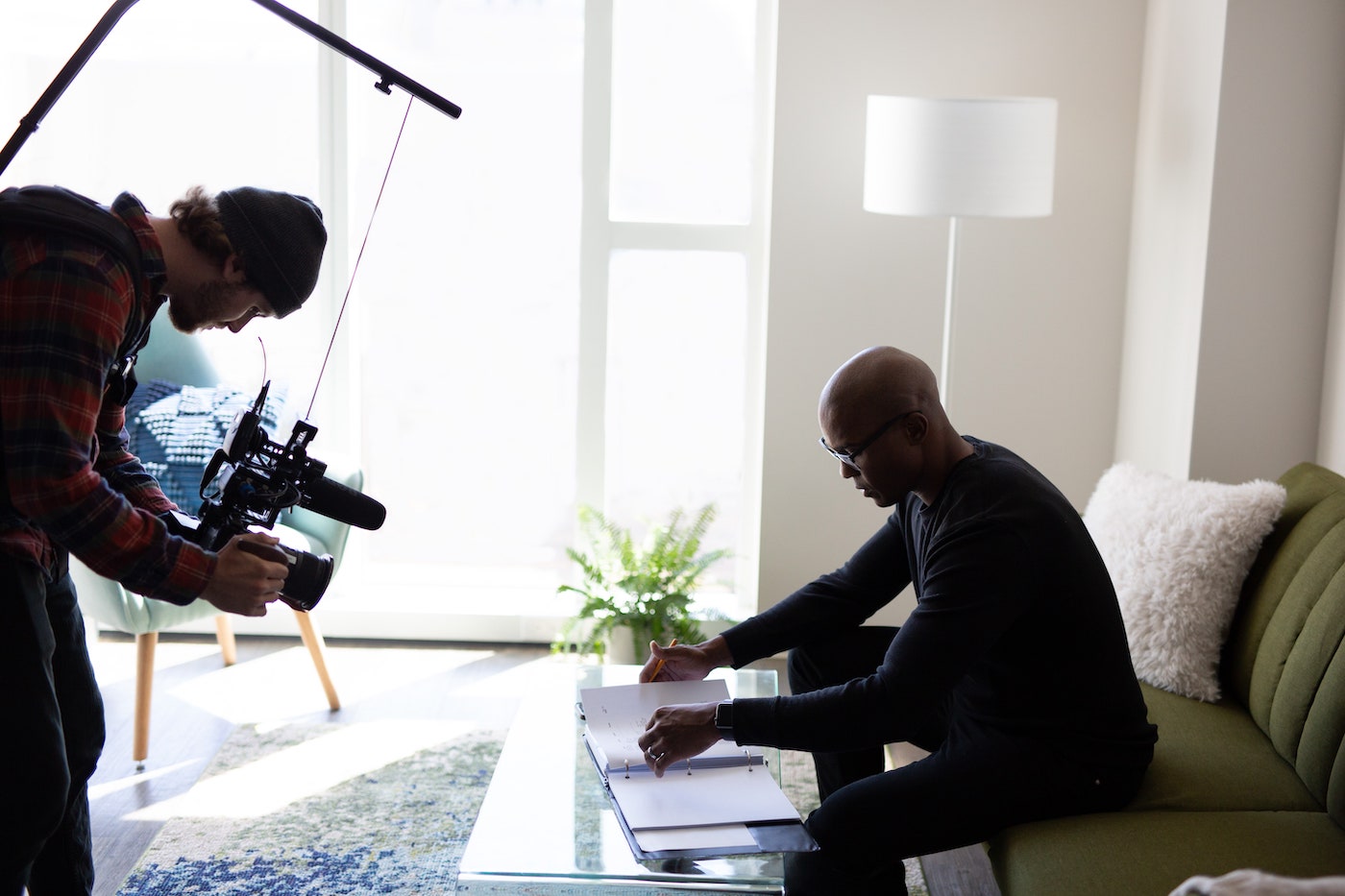 Camera filming Darnell
