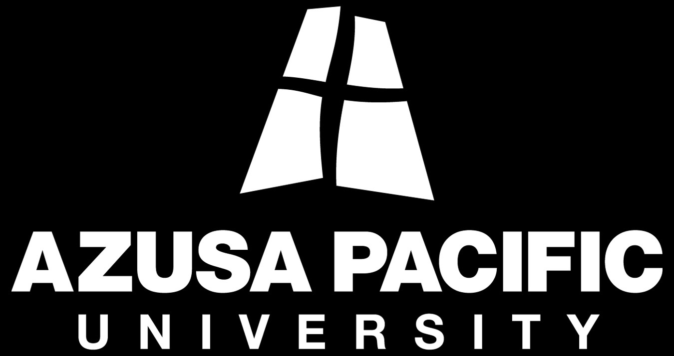 Azusa Pacific University logo in black with a stylized cross-shaped design above the university name