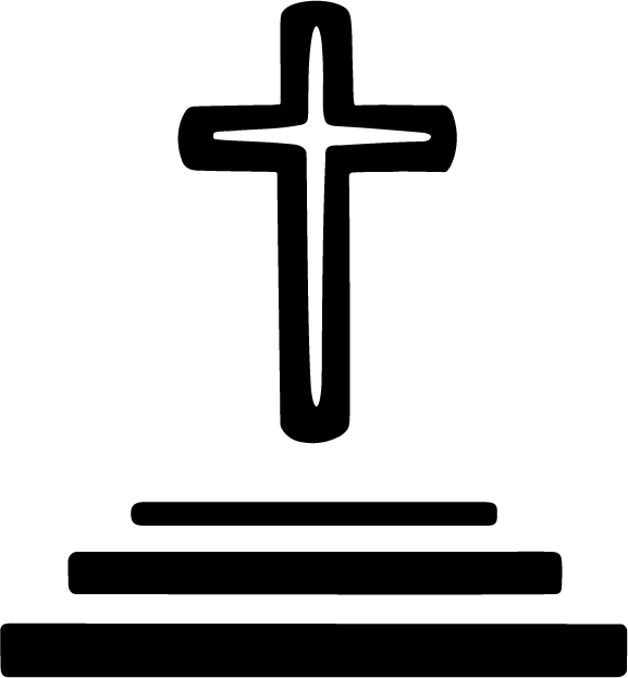 cross icon in black