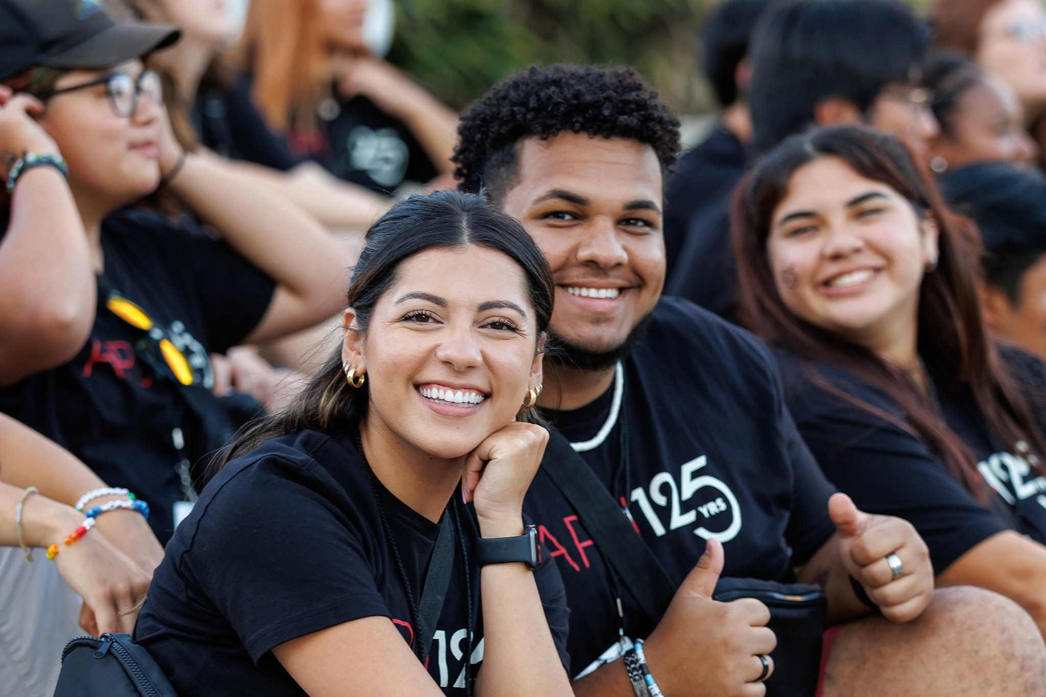 Students smiling