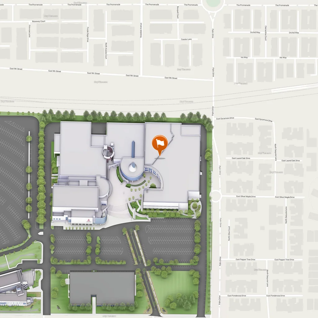static map of vocational ministry's location