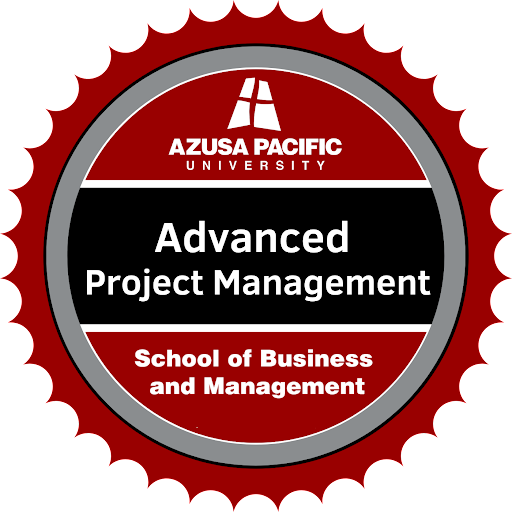 Project Management badge that can be earned after completing the course