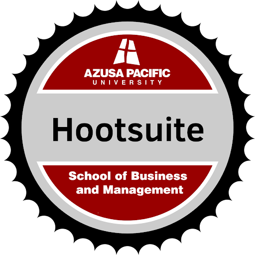 Hootsuite badge that can be earned after completing the course