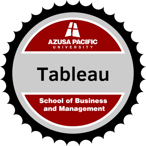 Tableau badge that can be earned after completing the course