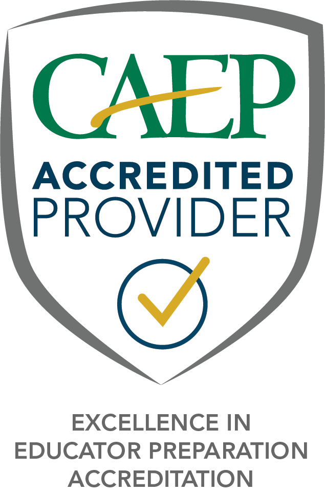 Image of the CAEP accredited logo in a shield format.
