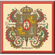 Image of Sigma Delta Pi (Spanish) in red, green, yellow, and tan.