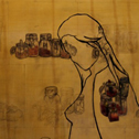 Alisa Barsegyan<br><em>Jarred</em>, 2012<br>Watercolor on panel<br>12 x 15 in.